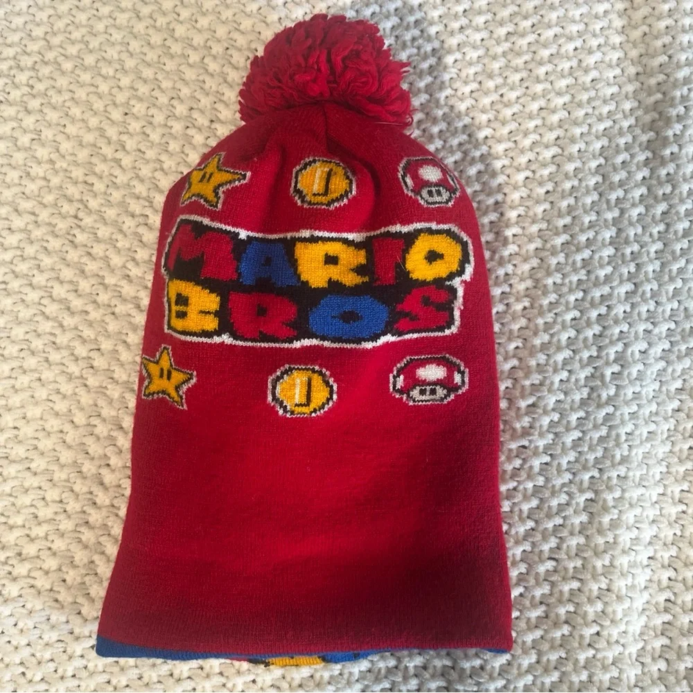 Super Mario Bros Red Knit Beanie One Size